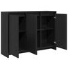 vidaXL Sideboard Sort 102 x 29.5 x 75 cm Konstrueret tr&aelig;