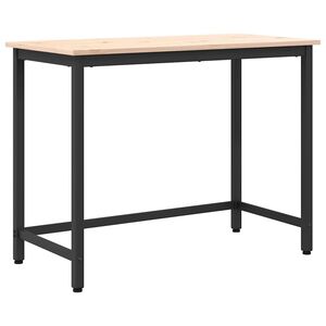 vidaXL bord Naturfarvet 100 x 50 x 77 cm Ingeni&oslash;rtr&aelig; og st&aring;l