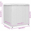 vidaXL Pude kasse med opbevaring Sort 50 x 50 x 50 cm polyrattan