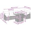 vidaXL Havesofa S&aelig;t med opbevaring 7 pcs Sort Poly rattan