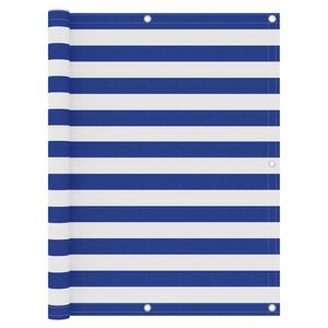 vidaXL altanafsk&aelig;rmning 120x600 cm oxfordstof hvid og bl&aring;