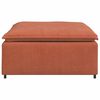 vidaXL modul&aelig;r sofa fodskammel modul 100x100x48 cm r&oslash;d orange