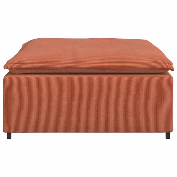 vidaXL modul&aelig;r sofa fodskammel modul 100x100x48 cm r&oslash;d orange