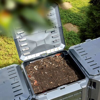 vidaXL kompostbeholder 800 l sort