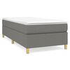 vidaXL Boxspring sengeramme M&oslash;rkegr&aring; 90x190 cm Stof