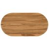 vidaXL Bordplade 110 x 55 x 3,5 cm Oval Massiv Teaktr&aelig; Naturfarvet