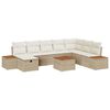 vidaXL Havesofa S&aelig;t 9 stk. Beige polyrattan
