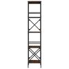 vidaXL bogreol med 5 hylder 59x35x171 cm konstrueret tr&aelig; brunt eg