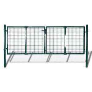vidaXL hegnsl&aring;ge st&aring;l 300x100 cm gr&oslash;n