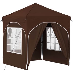 vidaXL Pop-up Festtelt 192 x 192 x 245 cm Brun