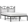 vidaXL sengeramme med sengegavl 120x190 cm metal sort