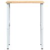 vidaXL arbejdsbænk 80x60x(71,5-98) cm massivt egetræ