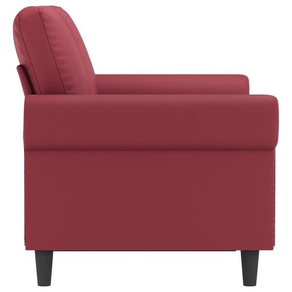 vidaXL 2-personers sofa 120 cm kunstl&aelig;der vinr&oslash;d