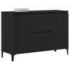 vidaXL Sideboard med skuffe Sort eg 104 x 35 x 70 cm Konstrueret tr&aelig;