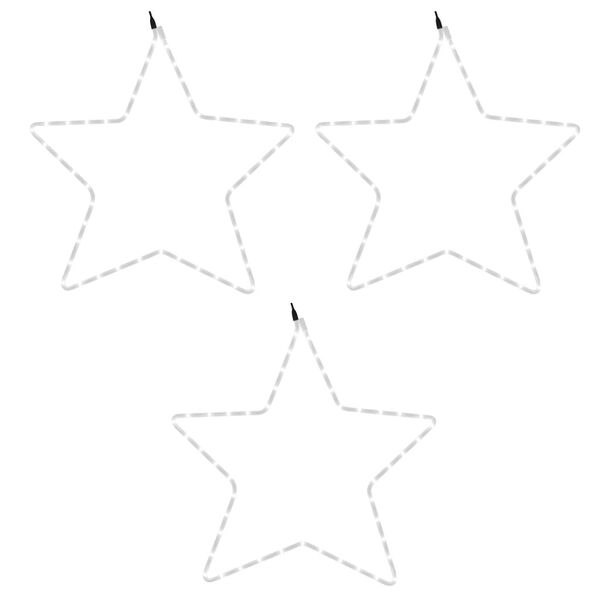 vidaXL julestjerner 3 stk. 56 cm 48 LED'er varmt hvidt lys