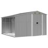 vidaXL haveskur 277x279x179 cm galvaniseret st&aring;l gr&aring;
