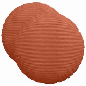 vidaXL S&aelig;depuder 2 stk. Velourstof R&oslash;d orange &Oslash;50 x 19 cm