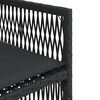 vidaXL havestole med hynder 4 stk. polyrattan sort