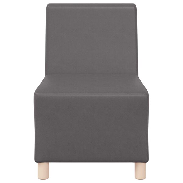 vidaXL | Modulsofa enhed uden arme | Gr&aring; 55 x 74 x 82 cm Kunstl&aelig;der