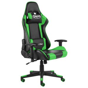 vidaXL drejelig gamingstol PVC gr&oslash;n