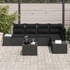 vidaXL Havesofa S&aelig;t 6 pcs Sort polyrattan