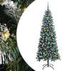 vidaXL Kunstigt juletr&aelig; Gr&oslash;n 180 cm PVC, plastik og st&aring;l
