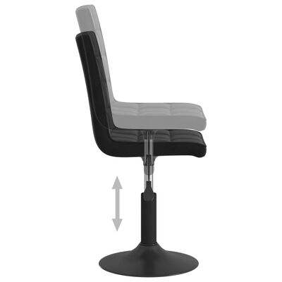 vidaXL drejelige spisebordsstole 2 stk. fløjl sort