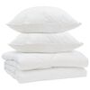 vidaXL Dyne med pude 3 stk. Hvid Mikrofiber