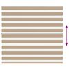 vidaXL zebragardin sandbrun 165x150 cm stofbredde 160,9 cm polyester