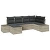 vidaXL Havesofa S&aelig;t 6 stk. Lysegr&aring; polyrattan