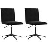 vidaXL spisebordsstole 2 stk. fløjl sort
