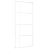 vidaXL skyded&oslash;r 90x205 cm h&aelig;rdet matteret glas og aluminium hvid