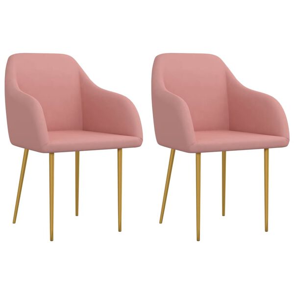 vidaXL spisebordsstole 2 stk. fl&oslash;jl lyser&oslash;d