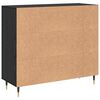 vidaXL Sideboard Sort eg 90 x 34 x 80 cm Konstrueret tr&aelig;