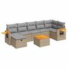 vidaXL sofas&aelig;t til haven 8 dele med hynder polyrattan beige