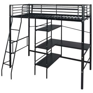 vidaXL Seng med madras Sort 200 x 90 cm Metal