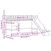 vidaXL Kids'loftseng med rutsjebane Hvid og Antracit 90 x 200 cm