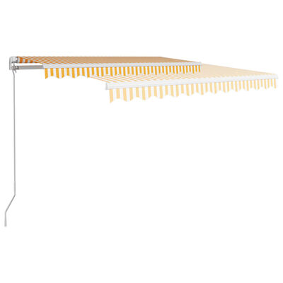 vidaXL foldemarkise manuel betjening 300 x 250 cm gul og hvid