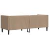 vidaXL 3-personers Chesterfield-sofa kunstl&aelig;der cappuccinofarvet