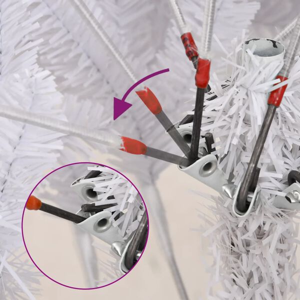 vidaXL kunstigt juletræ med sne 210 cm hængslet