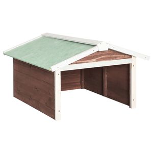 vidaXL skur til robotpl&aelig;neklipper 72x87x50 cm fyrretr&aelig; brun og hvid