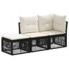 vidaXL Havesofa S&aelig;t 3 stk. 3-Antal s&aelig;der Sort polyrattan
