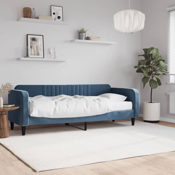 vidaXL daybed med madras 80x200 cm velour blå