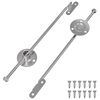 vidaXL Pull Rod Hinge 2 pcs S&oslash;lv 190 mm Jern