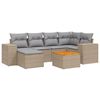 vidaXL sofas&aelig;t til haven 7 dele med hynder polyrattan beige