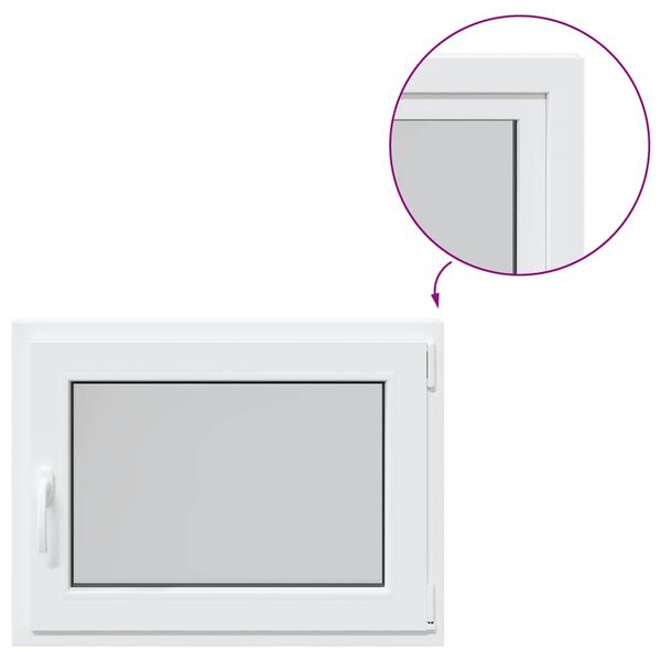 vidaXL k&aelig;ldervindue "RISOR" 80x70 cm dreje-kip DIN h&oslash;jre hvid