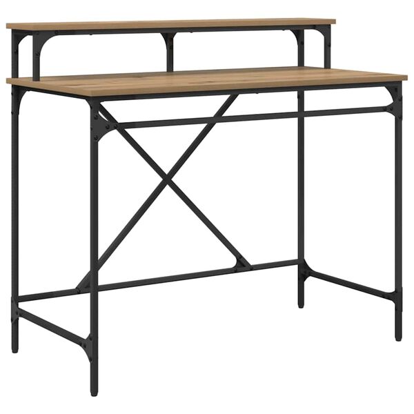 vidaXL Bord Artisan Egetr&aelig; 100 x 50 x 90 cm Konstrueret tr&aelig;