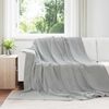 vidaXL Kastet&aelig;pper 6 pcs Gr&aring; 220 x 240 cm Fleece