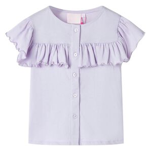 vidaXL T-shirt til b&oslash;rn str. 104 lilla