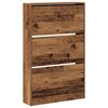 vidaXL Sko skab 80 x 21 x 125,5 cm Konstrueret tr&aelig; Gammelt tr&aelig;